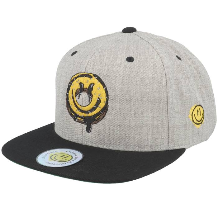 Lucid Smile 【 Doughnut Smile Heather Grey/Black Snapback Men Grey 】 heather ヘザー Snapback スナップバック バッグ メンズ 灰色 グレー|スニケス