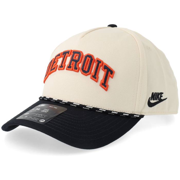 Nike Mlb 【 Detroit Tigers Rise Natural/Black A-Frame Adjustable Men Beige 】 自動車の街 タイガース ライズ メンズ ベージュ