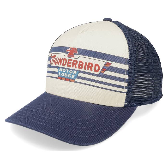 アメリカン針 American Needle 【 Thunderbird Lodge Sinclair Ivory/Navy Trucker Men White 】 トラッカー メンズ 白いこと 白いこと