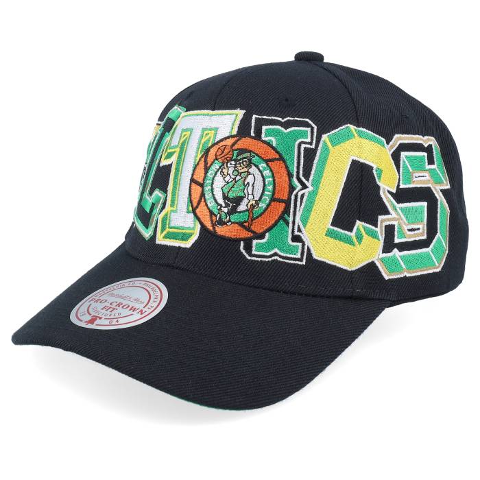 ミッチェル&ネス Mitchell & Ness 【 Boston Celtics Hyper Type Pro Black Adjustable Men Black 】 ボストン セルティックス プロ 黒色 ブラック メンズ 黒色 ブラック|スニケス