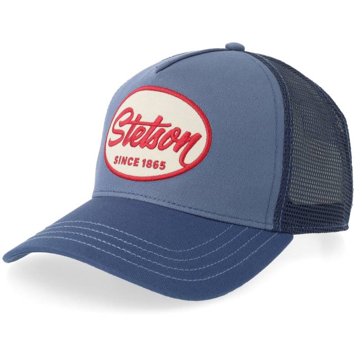 ステットソン Stetson 【 Trucker Cap Engine Blue/Blue A-Frame Trucker Men Blue 】 トラッカー キャップ 帽子 メンズ 青色 ブルー|スニケス