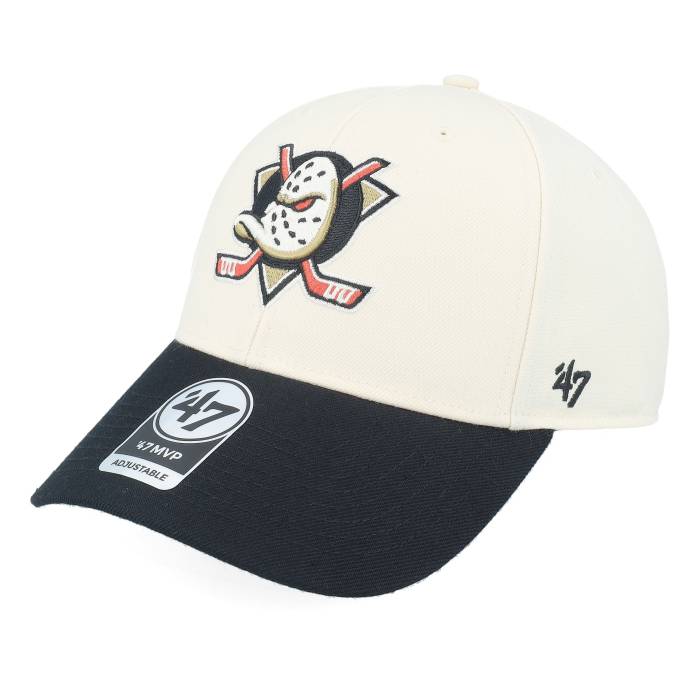 フォーティーセブンブランド 47 Brand 【 Anaheim Ducks Nhl Tone 47 Mvp Cap Natural/Black Adjustable Men White 】 アナハイム ダックス キャップ 帽子 メンズ 白色 ホワイト|スニケス