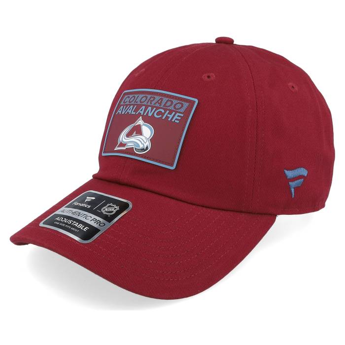 ファナティクス Fanatics 【 Colorado Avalanche Authentic Pro Rink Prime D. Garnet Dad Cap Men Red 】 コロラド アバランチ オーセンティック 労働者階級 旗がしら かぶり笠 メンズ Red 赤・赤いこと