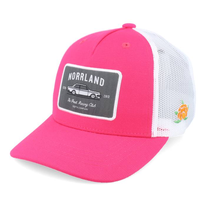 【★百貨店SALE★6/11真夜中2時迄】Sqrtn 【 Kids Racing Cap Hot Pink/White A-Frame Trucker Kids Pink 】 旗がしら 鳥打ち帽 トラッカー お坊っちゃん キッズ pink さくら色