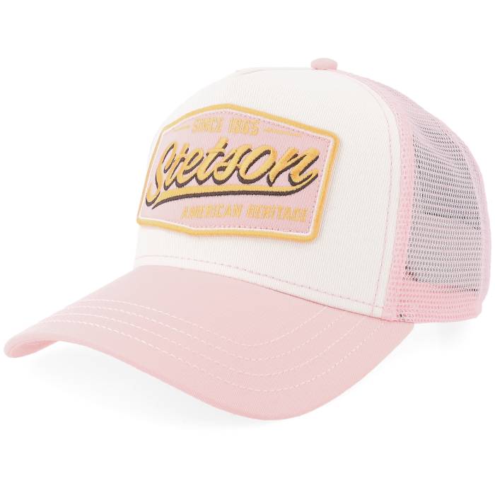 ステットソン Stetson 【 Vintage Rose/Offwhite A-Frame Trucker Men Pink 】 vintage ビンテージ・ヴィンテージ トラッカー メンズ pink ピンク