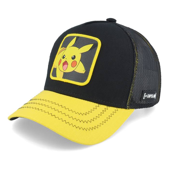 Capslab 【 Pokemon Pikachu Black/Yellow Trucker Men Black 】 トラッカー メンズ 黒色 ブラック|スニケス