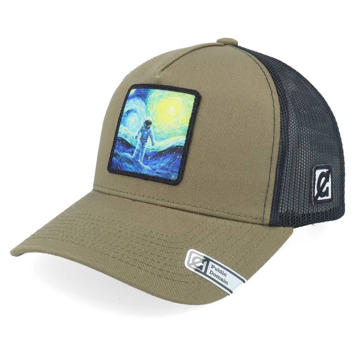 Public Domain 【 Space Man Art Coffee/Black Trucker Men Brown 】 アート トラッカー メンズ 茶色 ブラウン|スニケス