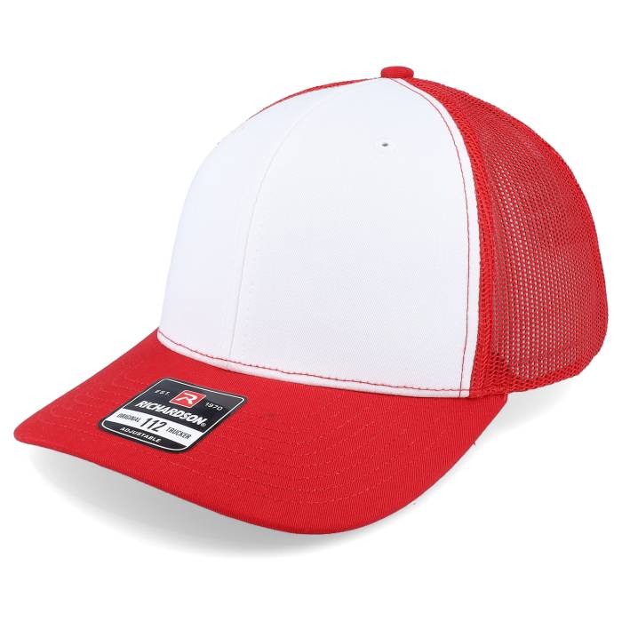 Richardson 【 112 Alternate White/Red Trucker Men White 】 トラッカー メンズ 白色 ホワイト