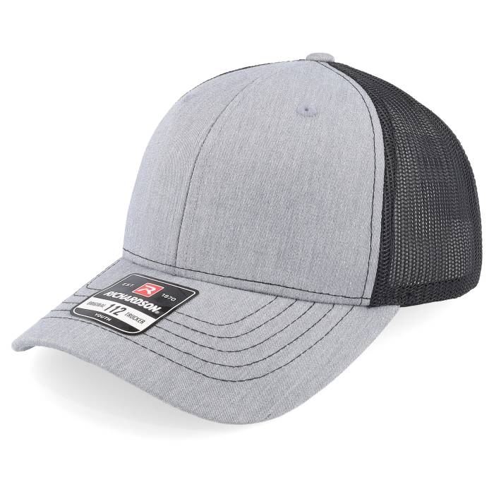【★百貨店SALE★6/11真夜中2時迄】Richardson 【 Kids 112 Split Heather Grey/Black Trucker Kids Grey 】 heather ギョリュウモドキ トラッカー お坊っちゃん キッズ 薄墨色 薄墨色