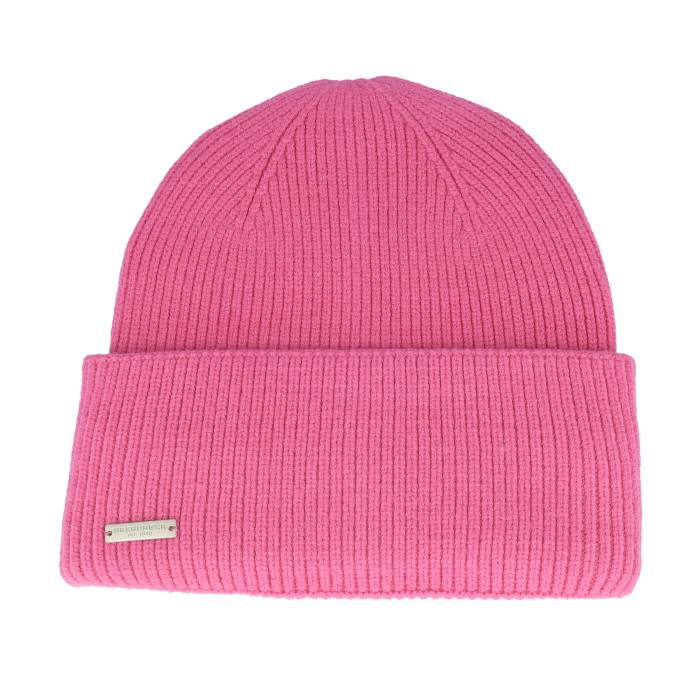 【★百貨店SALE★6/11夜夜中2時迄】Seeberger 【 Knit Beanie Rose Cuff Women Pink 】 編み物 旗がしら かぶり笠 Rose サクラ色 レディース pink サクラ色