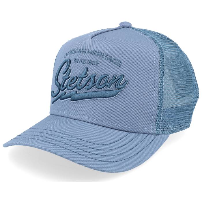 【★百貨店SALE★6/11真夜中2時迄】ステットソン Stetson 【 Kids American Heritage Classic Dusty B Blue A-Frame Trucker Kids Blue 】 古典派音楽 青碧 青碧 トラッカー お坊っちゃん キッズ 青碧 青碧