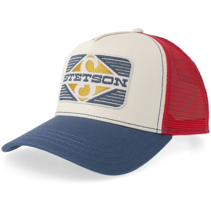 ステットソン Stetson 【 Rhombus Denim/Ecru A-Frame Trucker Men White 】 トラッカー メンズ 白色 ホワイト|スニケス