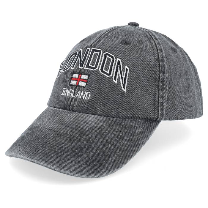 アイコニック Iconic 【 London England Washed Black Dad Cap Men Black 】 黒色 ブラック キャップ 帽子 メンズ 黒色 ブラック|スニケス