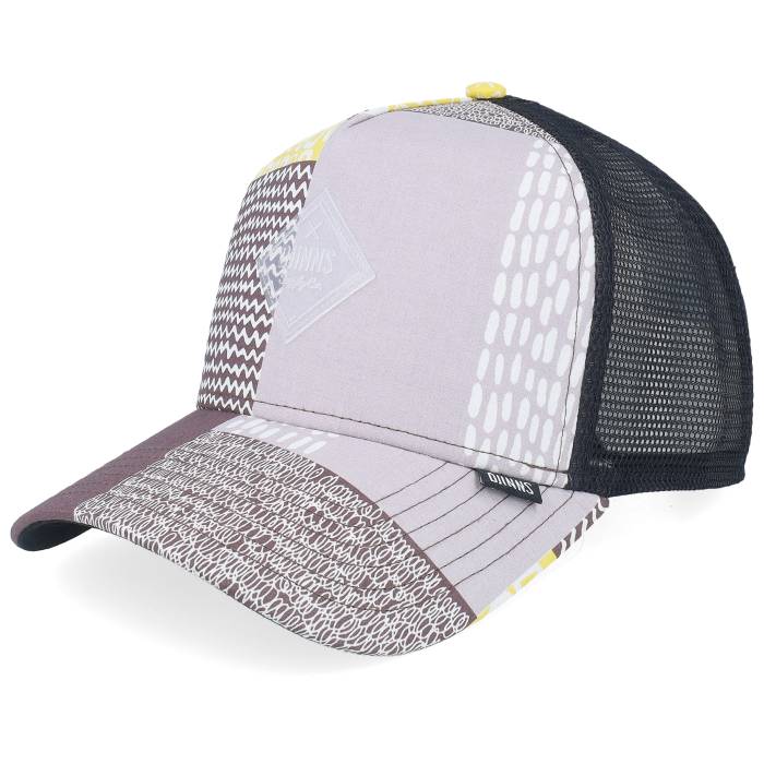 Djinns 【 Hft Cap Summerpattern Grey/White/Yellow A-Frame Trucker Men Yellow / 】 キャップ 帽子 トラッカー メンズ yellow 黄色・イエロー|スニケス