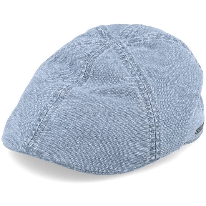 ステットソン Stetson 【 Texas Cotton/Linen Blue Flat Cap Men Blue 】 テキサス 青色 ブルー キャップ 帽子 メンズ 青色 ブルー