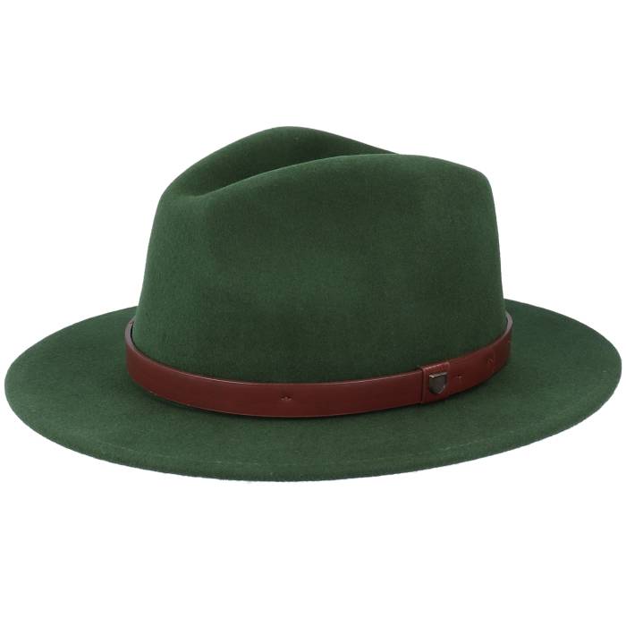 ブリクス英トン Brixton 【 Messer Moss Green Fedora Men Green 】 green 緑・緑であること メンズ green 緑・緑であること