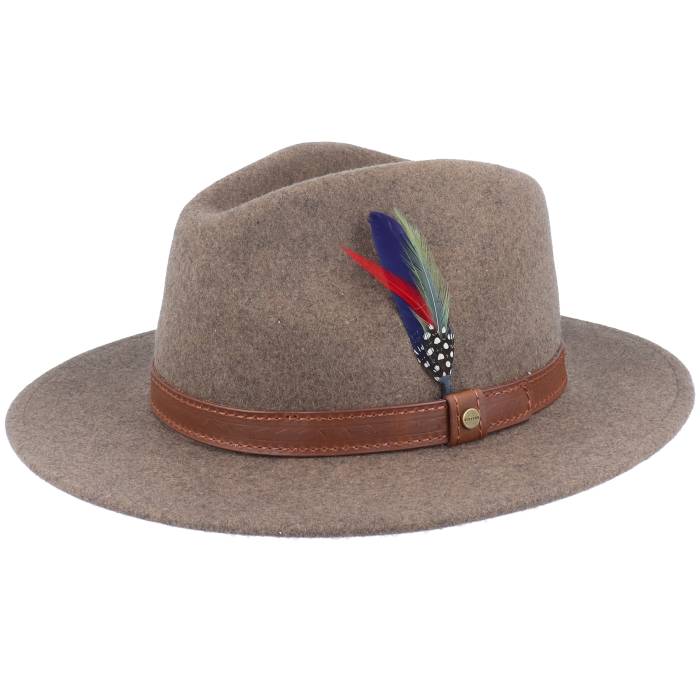 ステットソン Stetson 【 Traveller Woolfelt Mix Brown Fedora Men Brown 】 赤銅色 赤銅色 メンズ 赤銅色 赤銅色
