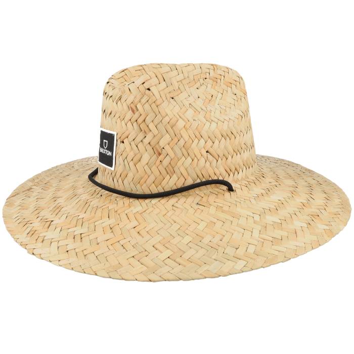 ブリクストン Brixton 【 Alpha Square Sun Hat Tan Straw Hat Men Beige 】 アルファ メンズ ベージュ|スニケス