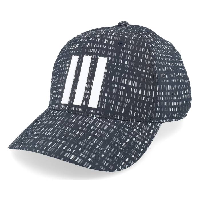 アディダス Adidas 【 Tour 3 Stripe Prt Black Adjustable Men Black 】 Stripe 縞模様 黒いこと 黒いこと メンズ 黒いこと 黒いこと