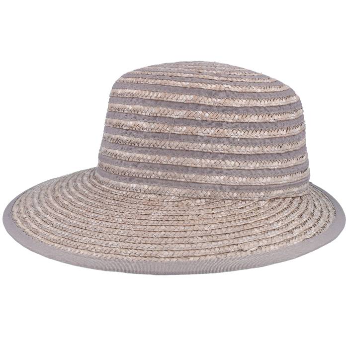 Seeberger 【 Brim Visor Grey Straw Hat Women Grey 】 薄墨色 薄墨色 レディース 薄墨色 薄墨色