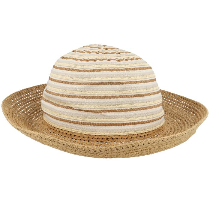 Seeberger 【 Materialmix Bolero Nut Straw Hat Women Beige 】 レディース ベージュ
