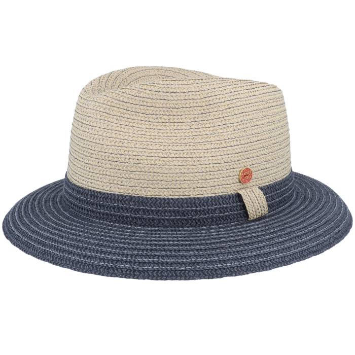 Mayser 【 Mathis Paperbr Beige/Navy Straw Hat Men Beige 】 メンズ ベージュ