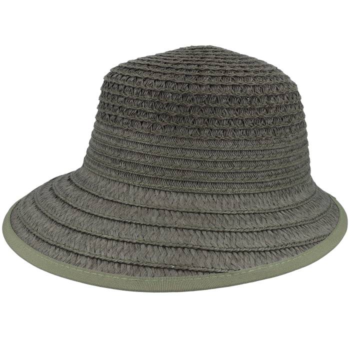 Seeberger 【 Paper Straw Bonnet Khaki Cloche Women Green 】 カーキ レディース green 緑・緑であること
