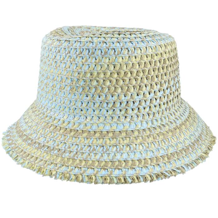 Seeberger 【 Paperbraid Mix Spacedye Lemon/Light Blue Bucket Women Green 】 青味 青み レディース green 緑・緑であること