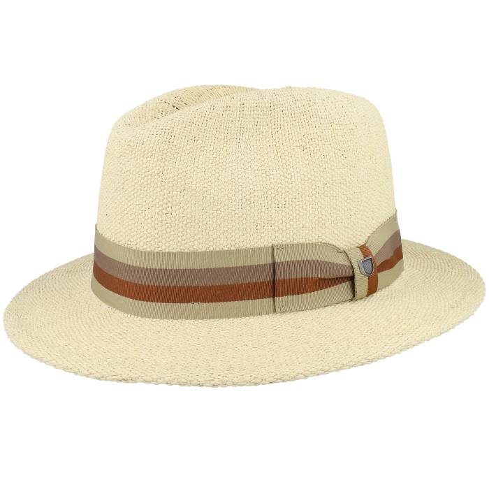 ブリクストン Brixton 【 Roma Straw Fedora Natural Straw Hat Men Beige 】 ローマ ナチュラル メンズ ベージュ