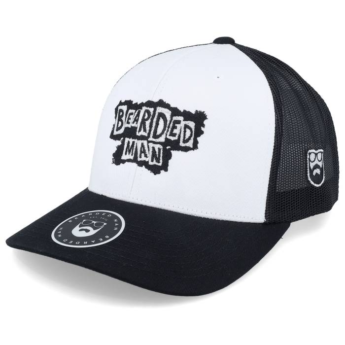 Bearded Man 【 British Punk Logo Black/White/Black Trucker Men White 】 ロゴ トラッカー メンズ 白色 ホワイト