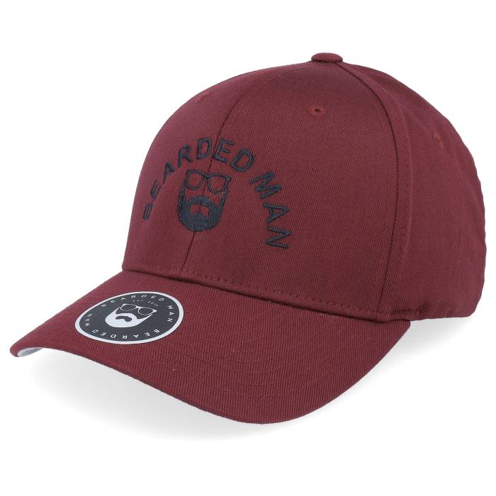 Bearded Man 【 Half Circle Maroon Flexfit Men Red 】 ハーフ マルーン メンズ Red 赤・レッド