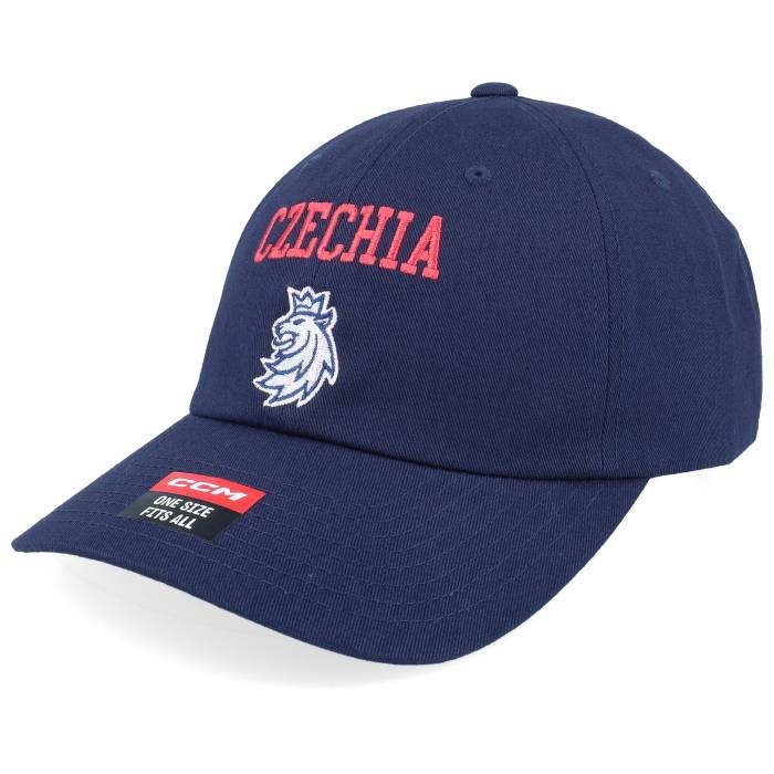 シーシーエム Ccm 【 Flag Cap Team Czechia Ad Navy Dad Cap Men Blue 】 キャップ 帽子 Team チーム 紺色 ネイビー メンズ 青色 ブルー