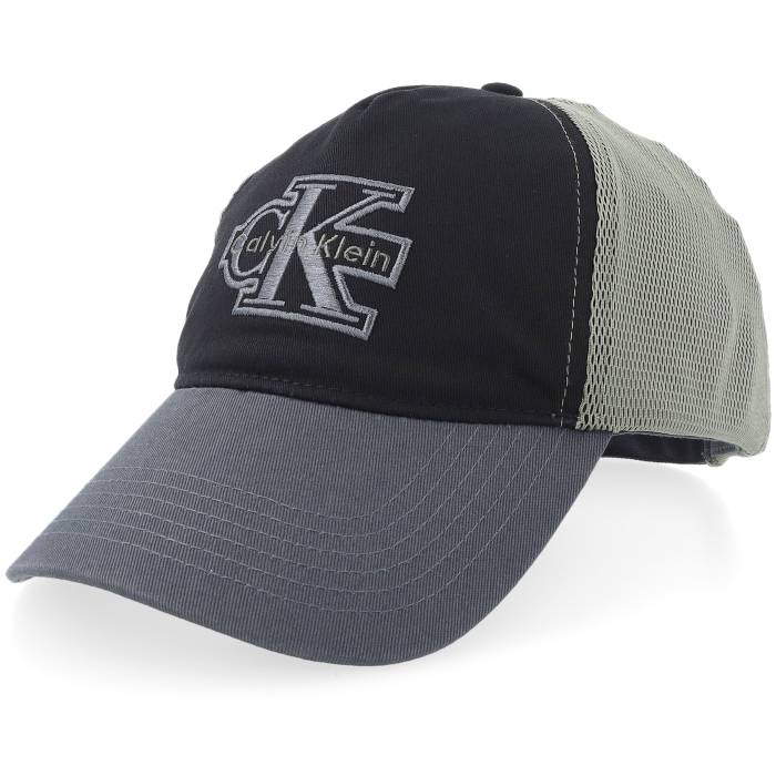 カルバンクライン Calvin Klein 【 Color Block Mesh Black Trucker Men Black 】 黒いこと 黒いこと トラッカー メンズ 黒いこと 黒いこと