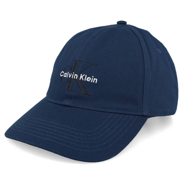 カルバンクライン Calvin Klein 【 Monologo Embroidery Baseball Cap Insignia Blue Dad Cap Men Blue 】 野球 旗がしら かぶり笠 青味 青み メンズ 青味 青み