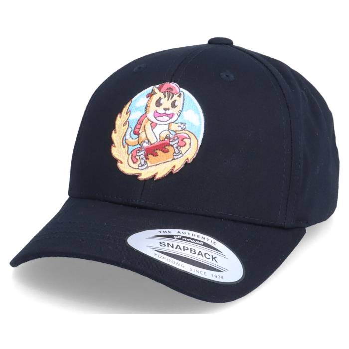 Kiddo Cap 【 Kids Flame Boarder Skater Cat Black Adjustable Kids Black 】 黒色 ブラック ジュニア キッズ 黒色 ブラック