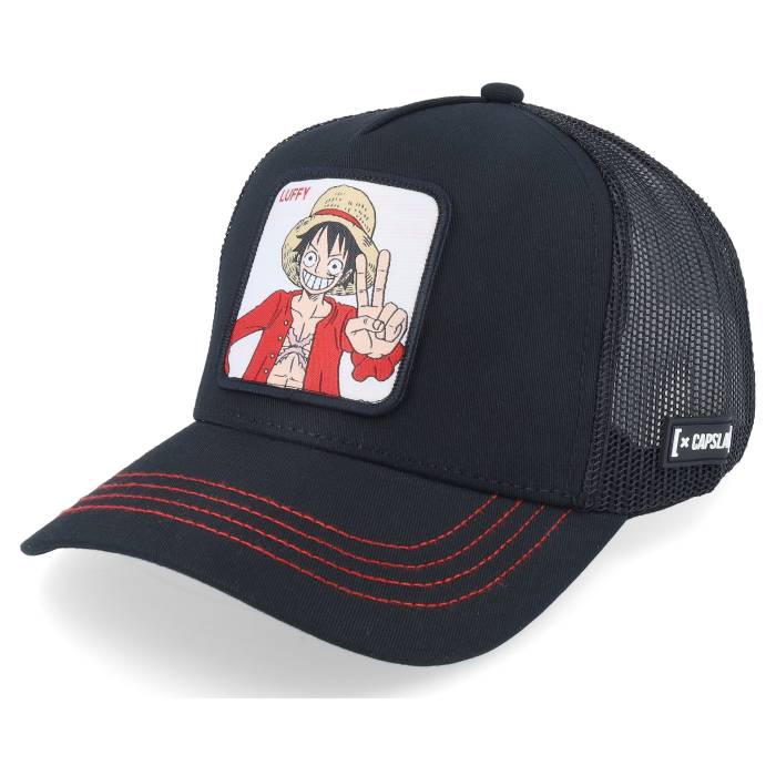 Capslab 【 One Piece Luffy Black Trucker Men Black 】 ルフィー 黒色 ブラック トラッカー メンズ 黒色 ブラック|スニケス