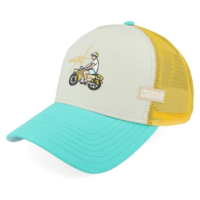 Coastal 【 Hft H-Cub Yellow/Beige/Turquoise A-Frame Trucker Men Grey 】 トラッカー メンズ 灰色 グレー