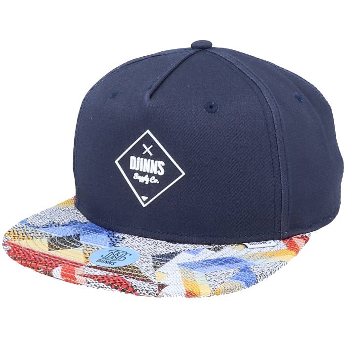 Djinns 【 5-Panel Rubber Aztek Navy Snapback Men Blue 】 ラバー 紺色 ネイビー Snapback スナップバック バッグ メンズ 青色 ブルー