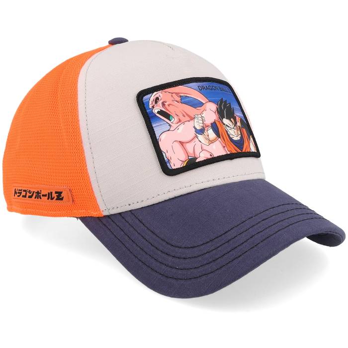 Capslab 【 Dragon Ball Z Premium Burgundy/Grey/Blue A-Frame Trucker Men Grey / Orange 】 火竜 Premium 割り増し金 トラッカー メンズ 薄墨色 薄墨色 orange 橙・オレンジ色