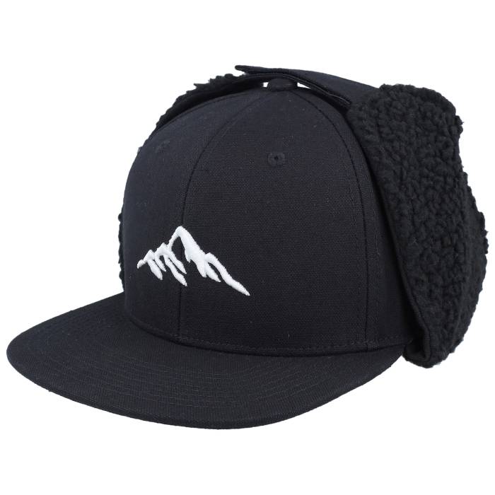 Wild Spirit 【 Mountain 3D White/Black Earflap Snapback Ear Flap Men Black 】 Snapback スナップバック バッグ メンズ 黒色 ブラック