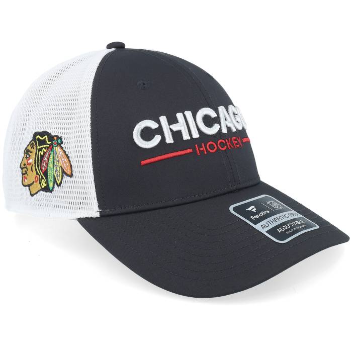 ファナティクス Fanatics 【 Chicago Blackhawks Authentic Pro Rink Black/White Trucker Men Black 】 風の強い町 黒いことホークス オーセンティック 労働者階級 トラッカー メンズ 黒いこと 黒いこと