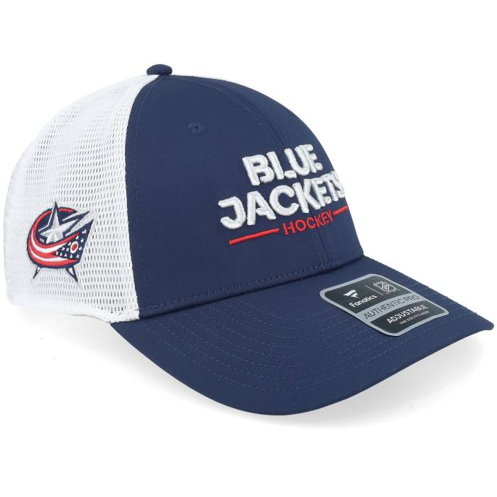 ファナティクス Fanatics 【 Columbus Blue Jackets Authentic Pro Rink Navy/White Trucker Men Blue 】 コロン2階建てバス 青味 青み オーセンティック 労働者階級 トラッカー メンズ 青味 青み