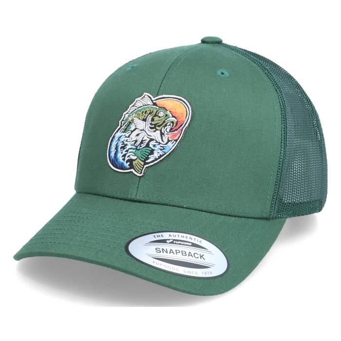Skillfish 【 Bass Logo Patch Evergreen Trucker Men Green 】 ロゴ トラッカー メンズ green 緑・グリーン|スニケス