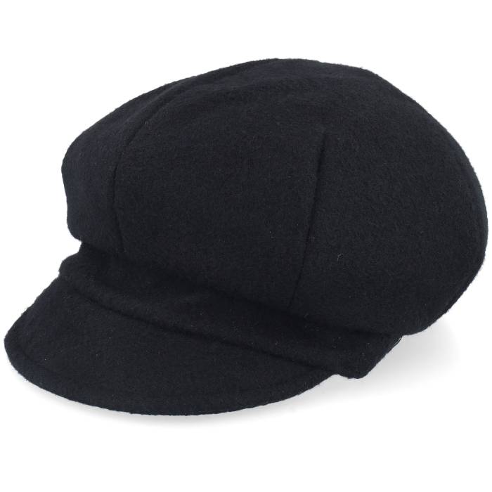 Seeberger 【 Fabric Newsboy Cap Black Flat Cap Women Black 】 旗がしら かぶり笠 黒いこと 黒いこと レディース 黒いこと 黒いこと