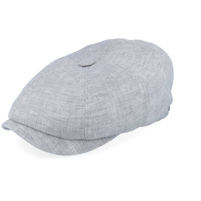 ステットソン Stetson 【 Hatteras Linen Lith Grey Flat Cap Men Grey 】 灰色 グレー キャップ 帽子 メンズ 灰色 グレー