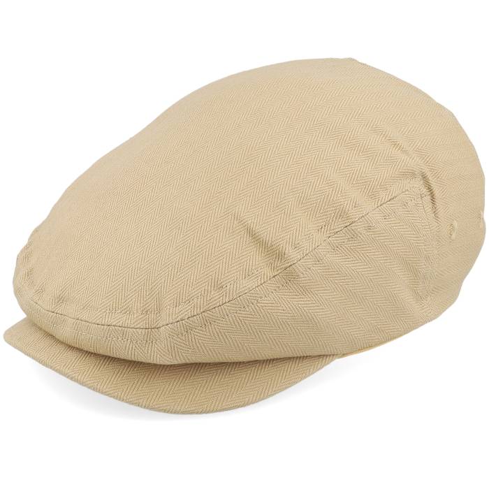 ブリクストン Brixton 【 Hooligan Lw Snap Cap-Khaki/Sand Herringbone Flat Cap Men Beige 】 キャップ 帽子 メンズ ベージュ