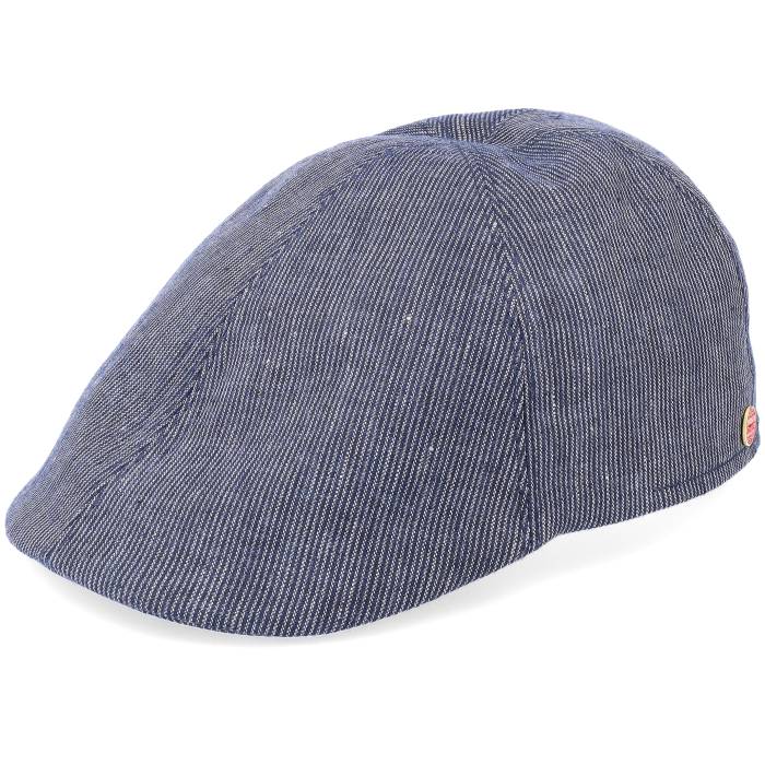 【★百貨店SALE★6/11真夜中2時迄】Mayser 【 Paddy Stripes Marine Flat Cap Men Blue 】 旗がしら 鳥打ち帽 メンズ 青碧 青碧