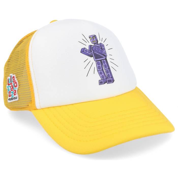 Hatstore 【 Lollapalooza Stockholm Robo Dance Foam Yellow/White Trucker Men Yellow 】 ダンス トラッカー メンズ yellow 黄色・イエロー｜スニケス