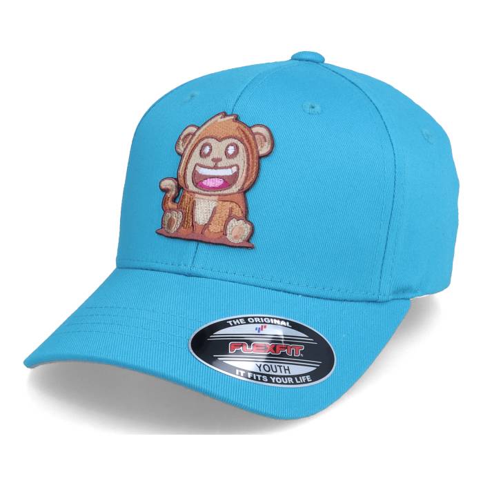 Kiddo Cap 【 Kids Cool Monkey Hawaii Ocean Blue Flexfit Kids Blue 】 クール モンキー ハワイ 青色 ブルー ジュニア キッズ 青色 ブルー|スニケス