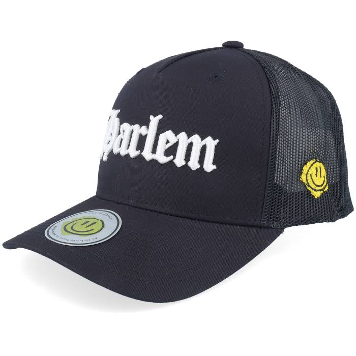 Lucid Smile 【 Harlem 3D Script Black A-Frame Trucker Men Black 】 スクリプト 黒色 ブラック トラッカー メンズ 黒色 ブラック|スニケス